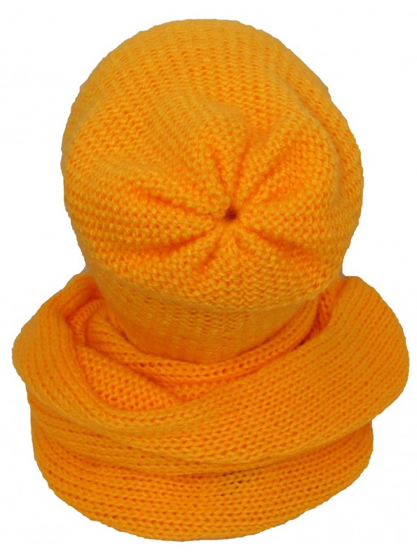 Kepurės ir šaliko komplektas, geltonas